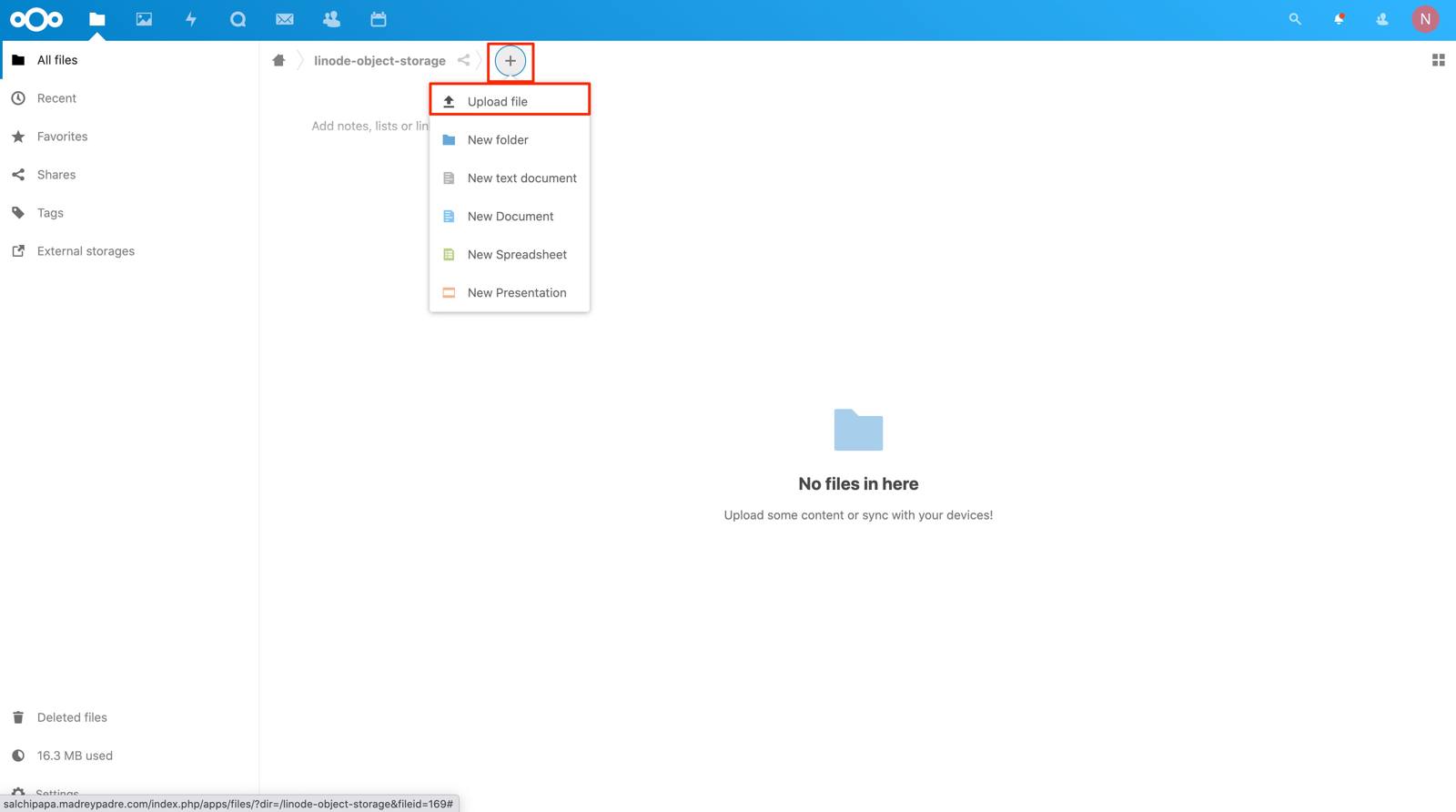 Upload a file to your Linode Object Storage bucket. Upload a file to your Linode Object Storage bucket.