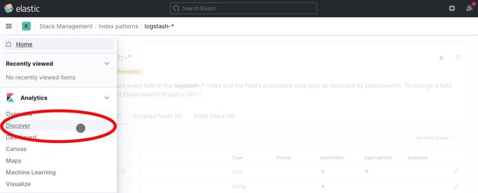 Kibana 7 Discover Tab