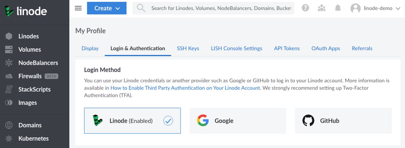 Select the Login Method Select the Login Method