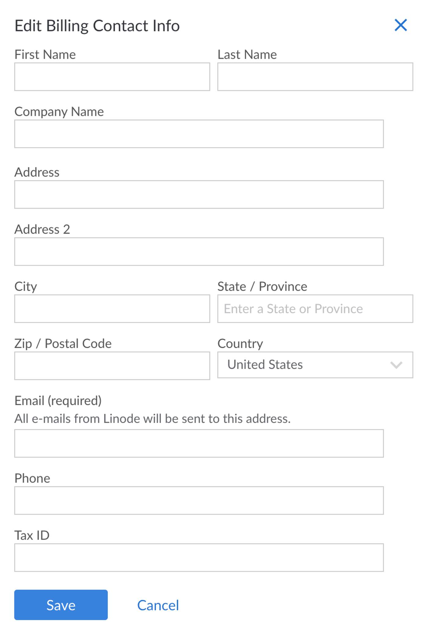 Update your Contact Information in the Linode Cloud Manager Update your Contact Information in the Linode Cloud Manager