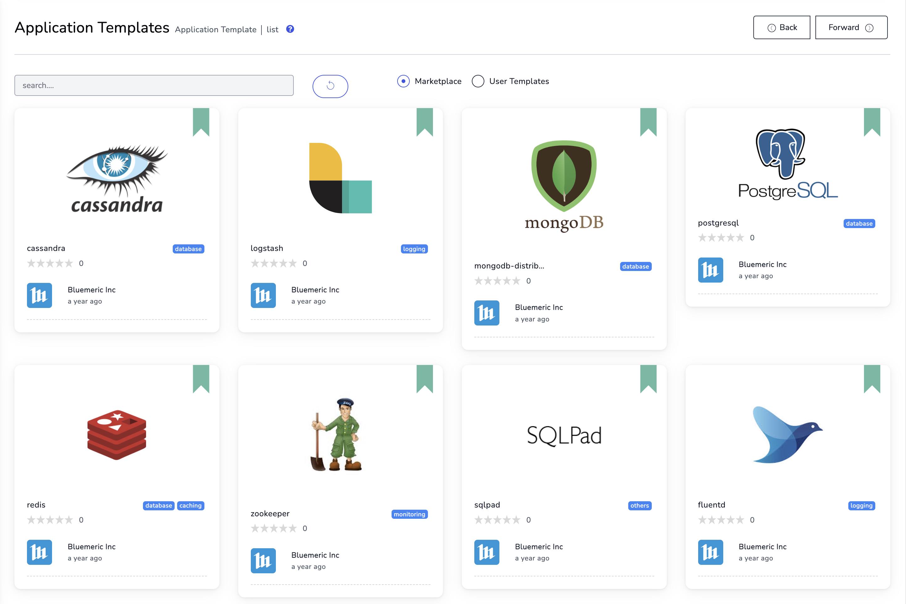 Screenshot of gopaddle marketplace Screenshot of gopaddle marketplace