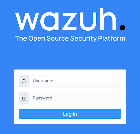 Screenshot of the login page